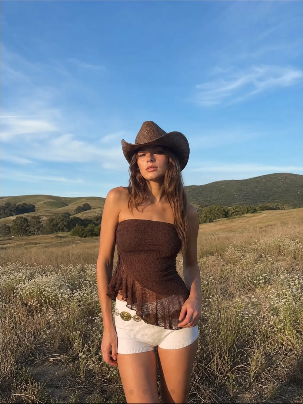 Cider Ruffle Bandeau Top - Picture 2 of 7
